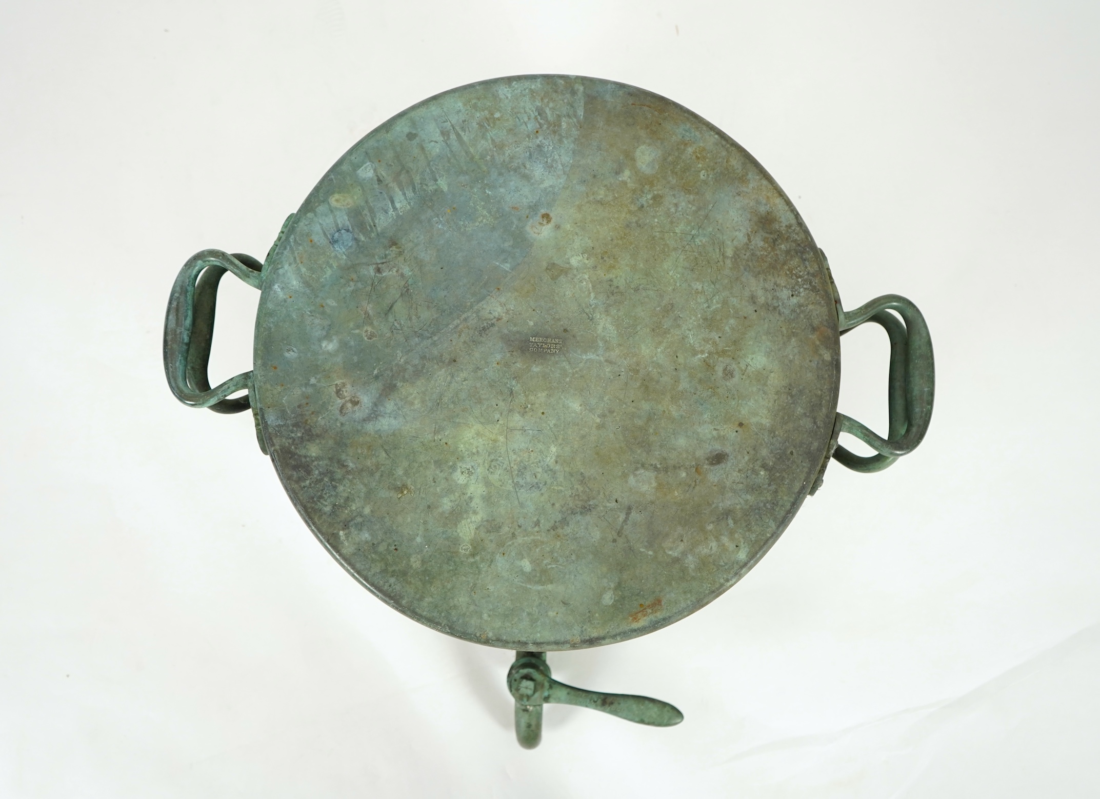 A large copper water boiler